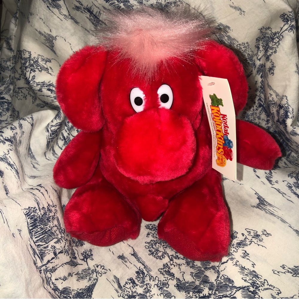 Kodak Kolorkins 9’ Kosmic Vintage 80s Red Plush Unusual Stuffed Animal With Tags